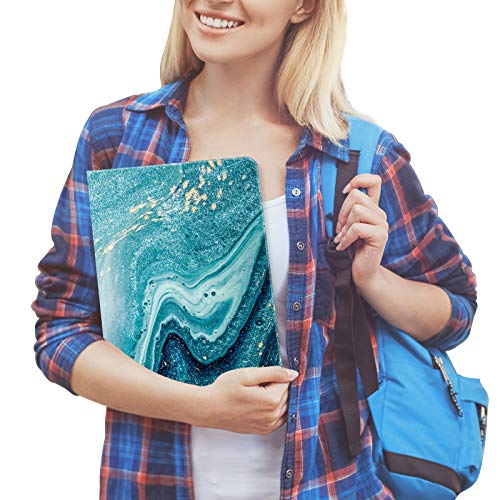 Image of 3 Ring Binder 1 Inch Ring, Fashion Design Binder for School, Home, Students, Women, Cute Custom Pattern with Hold Letter Size Interior Pockets,Blue Marble