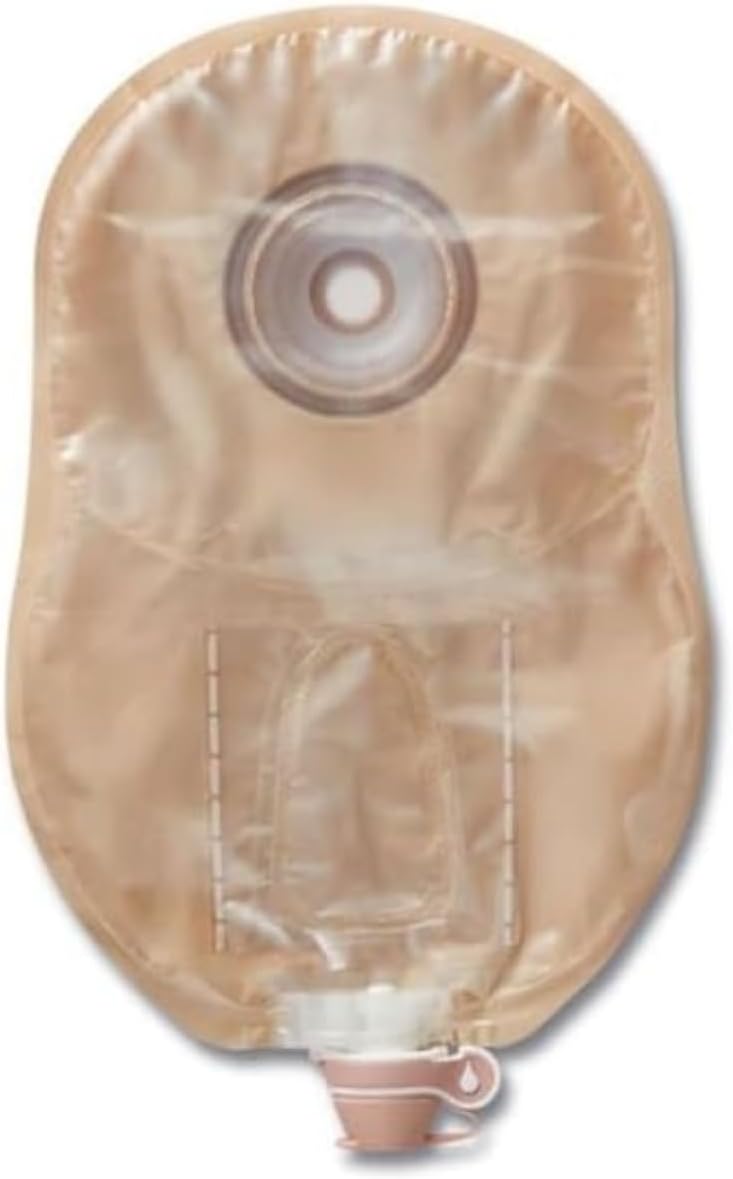 Hollister 84138 CeraPlus Soft Convex 1-Piece 9” Urostomy Pouching System, Cut-to-Fit 1-1/2”, Ultra-Clear, 5 Pack, Multiple Built-in Chambers