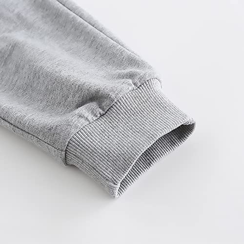 Boys Girls Joggers Athletic Sweatpants Solid Color Pants with Pockets, 2 Pieces2