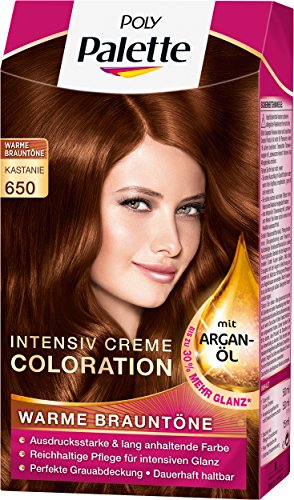 Foto von Poly Palette Intensiv Creme Coloration, 650 kastanie, 3er Pack (3 x 1 Stück)
