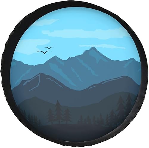 Smoky Mountain - Cubierta de neumático de repuesto para ruedas, a prueba de polvo, para remolque, caravana, SUV y muchos vehículos, 14 pulgadas