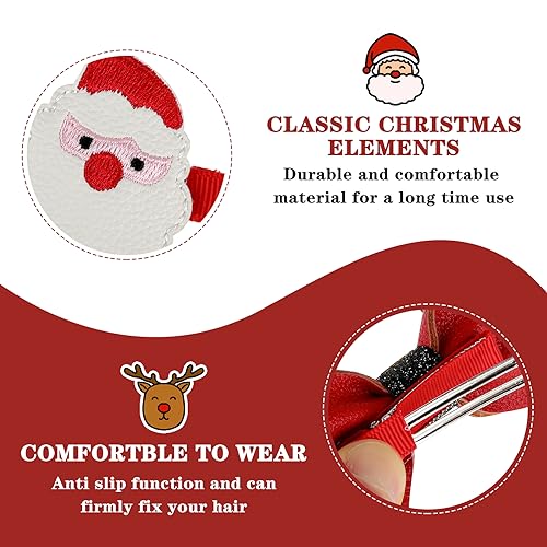 Amaxiu 9 fermagli per capelli natalizi, con corna