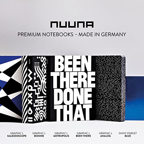 Nuuna Graphic L "Been There Done That" Smooth Bonded Leather Notebook - Black #TOP6