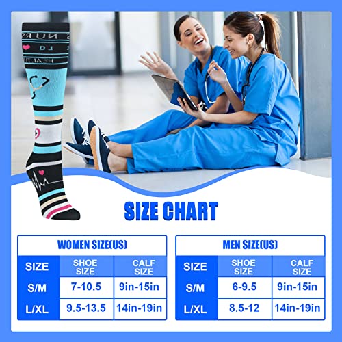 Hltpro Compression Socks For Women & Men(4 Pairs) - Best Support For Medical，Circulation, Nurses, Running, Travel #TOP1
