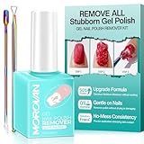 Morovan Gel Nail Polish Remover: Easy Remove Gel Polish Natural Formula Portable Kit with Cuticle Pusher & Scraper No Soaking or Wrapping