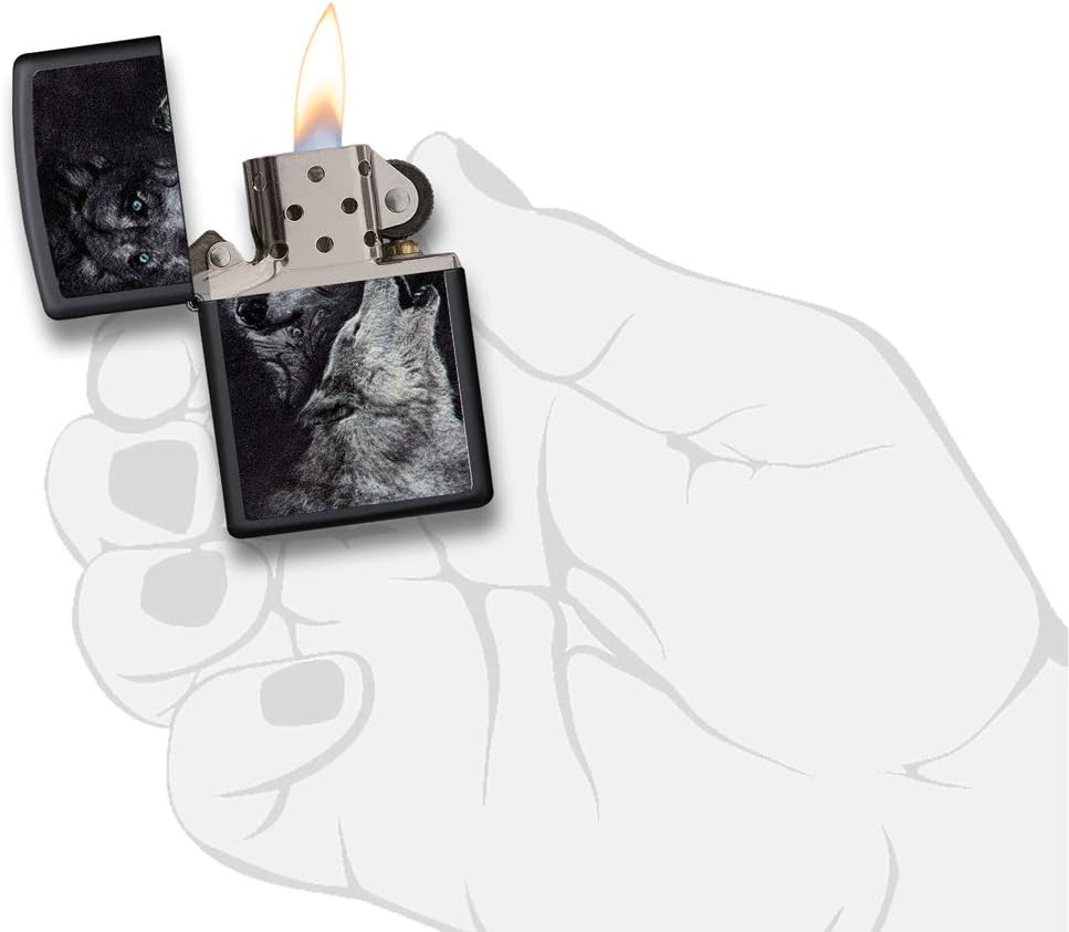 Zippo Wolf Lighter, Brass, Stainless Steel 1 x 6 x 6 cm