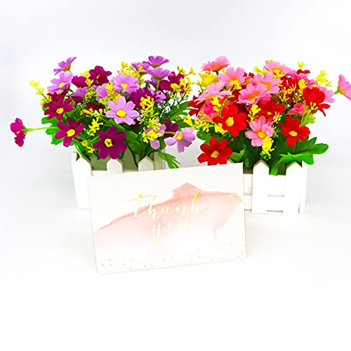 Confezione da 12 biglietti di ringraziamento color...