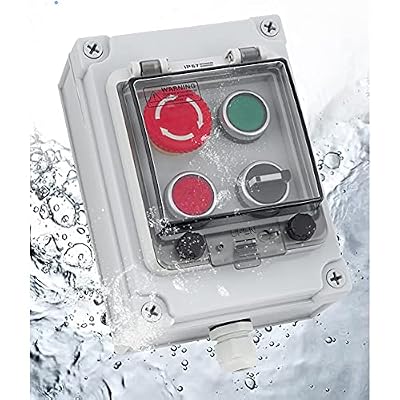 Emergency Stop Push Button Box IP65 22mm Momentary Red Green Selector Switch Control Station for Machine Panel