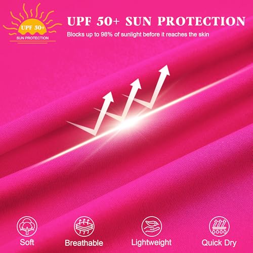 Image of LETAOTAO UPF 50+ Boys Neon Rash Guard Long Sleeve Swim Shirt