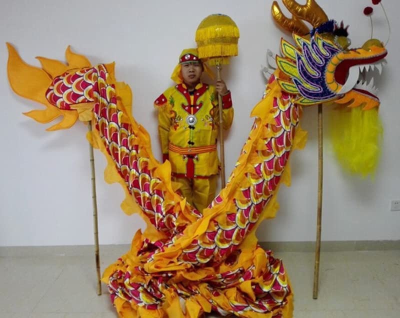 Amazon.com: Roedax Dragon Dance Silk Dragon Dance10m 8 People Lion