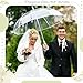 12 PCS Wedding Clear Umbrellas Bulk 47 Inch Large Transparent Bubble Umbrella Rain Windproof Dome Stick Umbrellas with J Hook Handle for Wedding Graduation Prom Bridal Party Outdoor Events Supplies