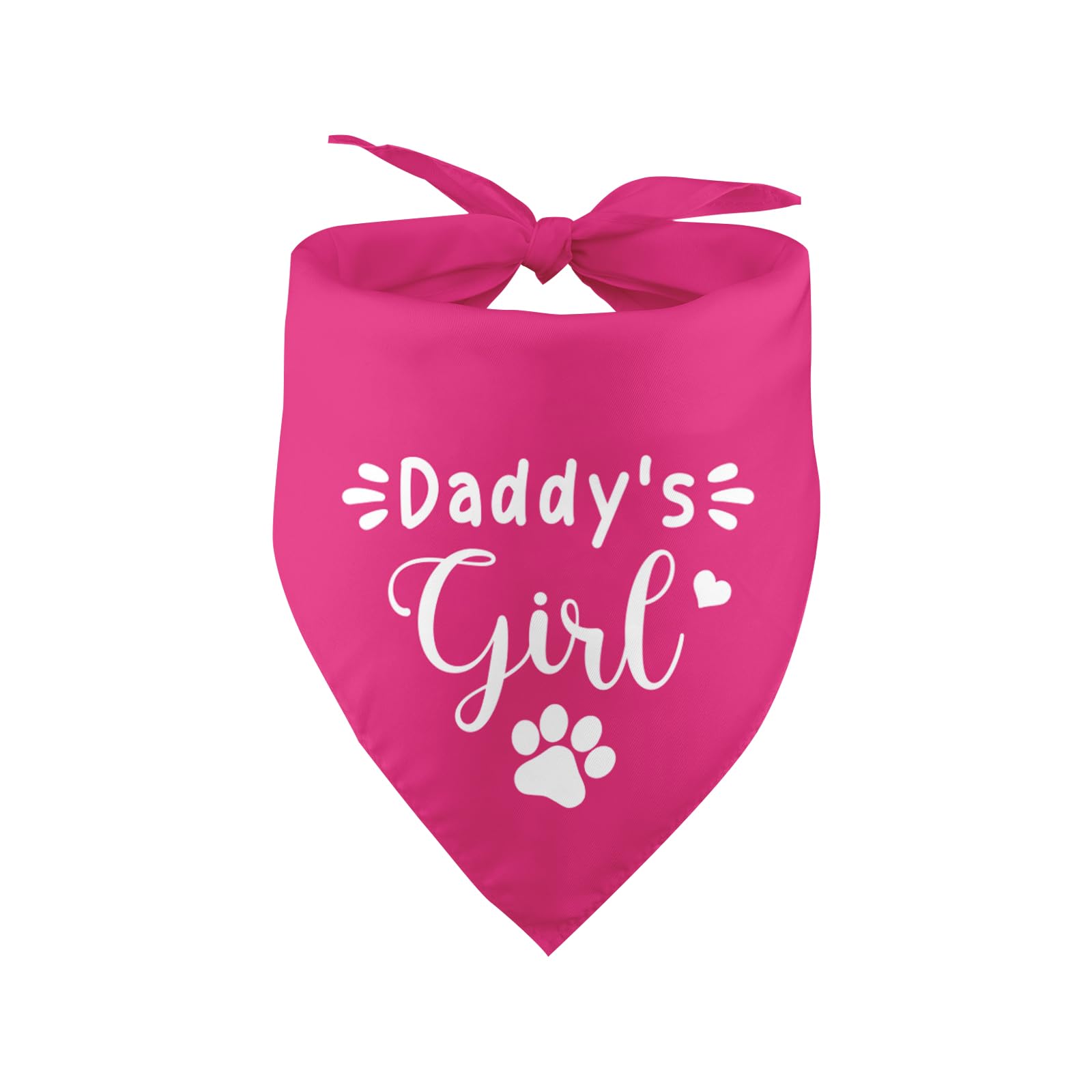 Daddy's Girl Pink Puppy Bandana - Funny Gender Reveal Dog Dad Dog Lover Scarf & Prop