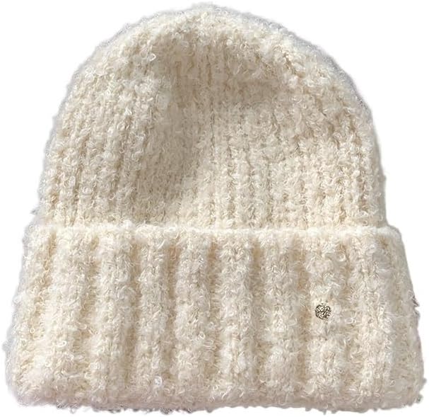 Women's Blended Knitted Woolen Cap Loose Ear Protection Thickened Warm Caps