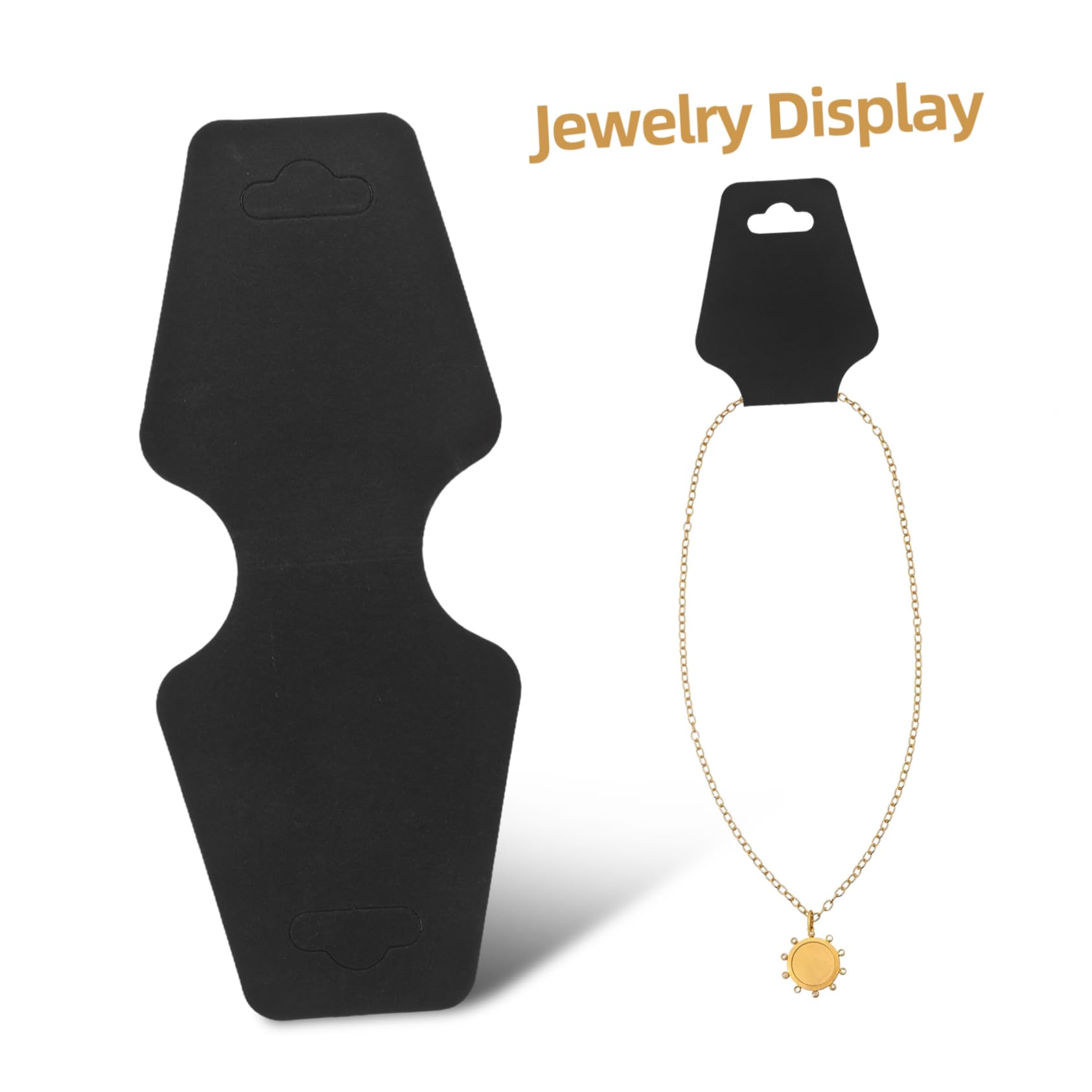 Homoyoyo 400pièces Cartes Présentation Bijoux Kraft Étiquettes Adhésives Vierges pour Colliers Bracelets Porte-étiquettes pour Boucles Oreilles
