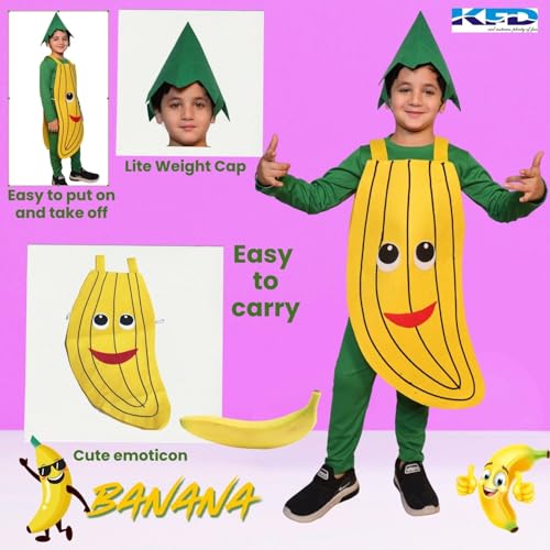 Image of Kaku Fancy Dresses Fruit and Vegetable Costume Paper Cutout with Cap For Kids | Healthy Food Costume For Boys & Girls (Tracksuit Not Included)