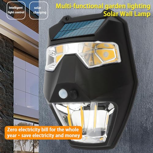 Solar Lights Outdoor - 19.8x15.5cm Motion Sensor Wall Lights, Solar Powered Waterproof 5 Modes Lighting | For Pathway Walkway Patio Courtyard Backyard Terrace Balcony Porch – Image 4