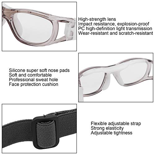 Óculos esportivos para crianças, acessório de óculos de basquete de ciclismo de futebol ajustável pa