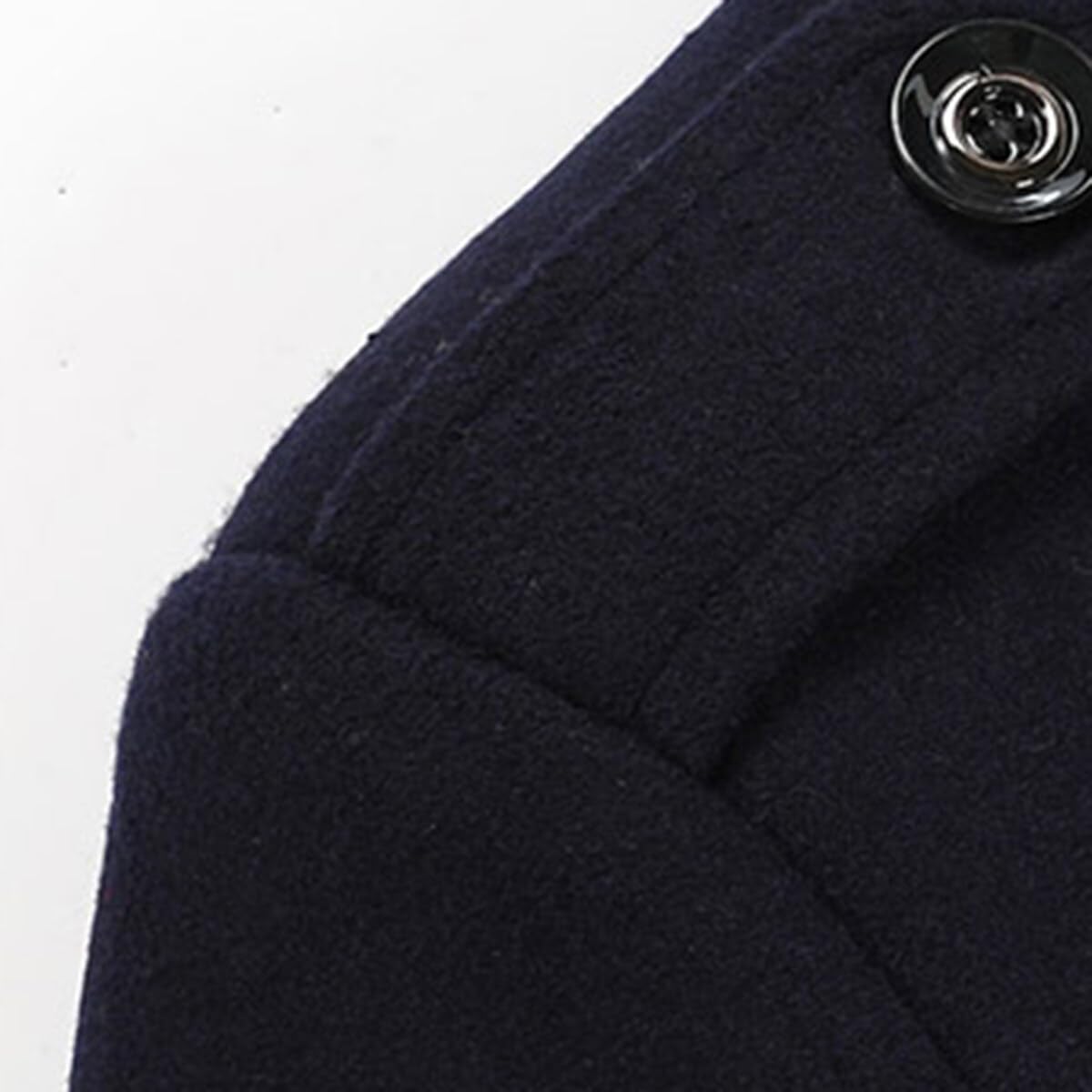 Allthemen Trench Corto Invernale da Uomo Trench di Lana Cappotto Spessa e Sottile Soprabito Parka Giacca a vento Giacca con risvolto