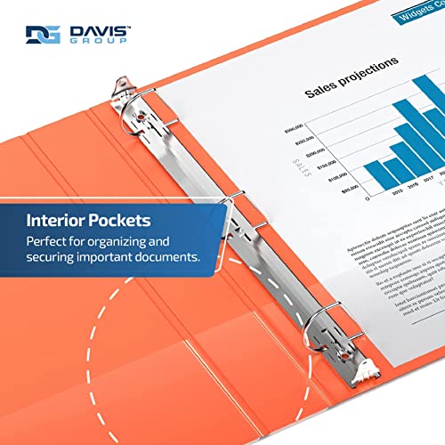 Premium Economy 3-Inch Binder, 3-Ring Binder For School, Office, Or Home, Colored Binder Notebook, Pack Of 6, D Ring, Orange #TOP4