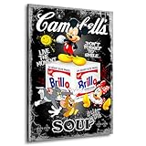 Kunstgestalten24 | Micky Maus Bild Pop Art Brillo Box | Mickey Maus Bilder auf Leinwand | Leinwandbilder XXL Wohnzimmer | Leinwand Micky Maus | Bild Leinwand XXL | Mickey Maus Bild Leinwand