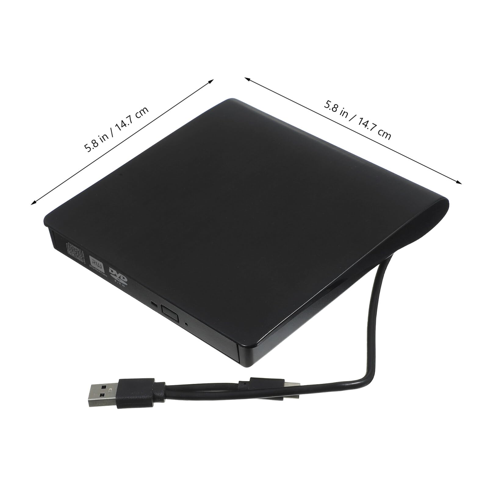 OSALADI External USB and Type-c Optical Drive Dual Interface DVD Player Cd Burning Function Portable External Cd DVD Drive for Laptops and Desktops Fast Data Transmission