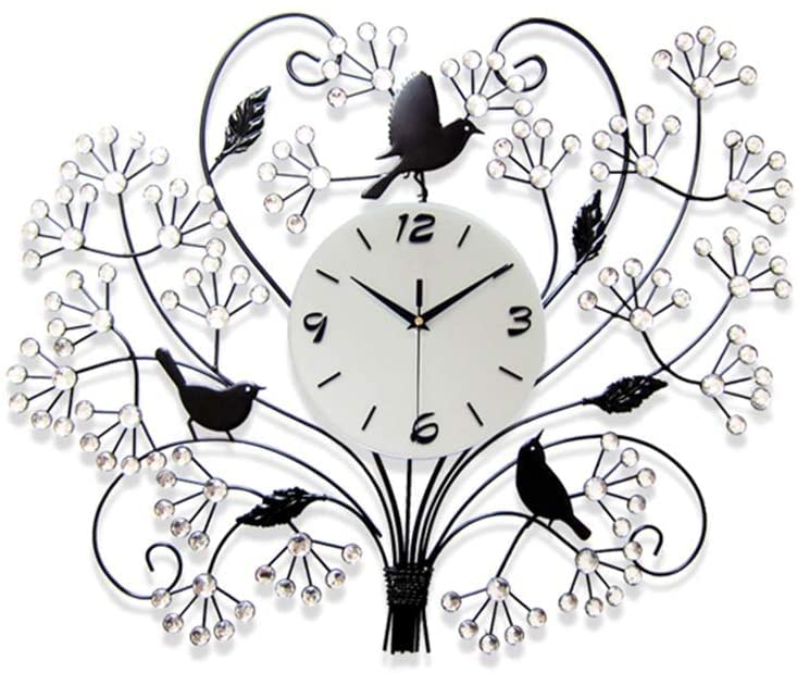 Grande horloge murale pour boutique de thé et salon chaleureux