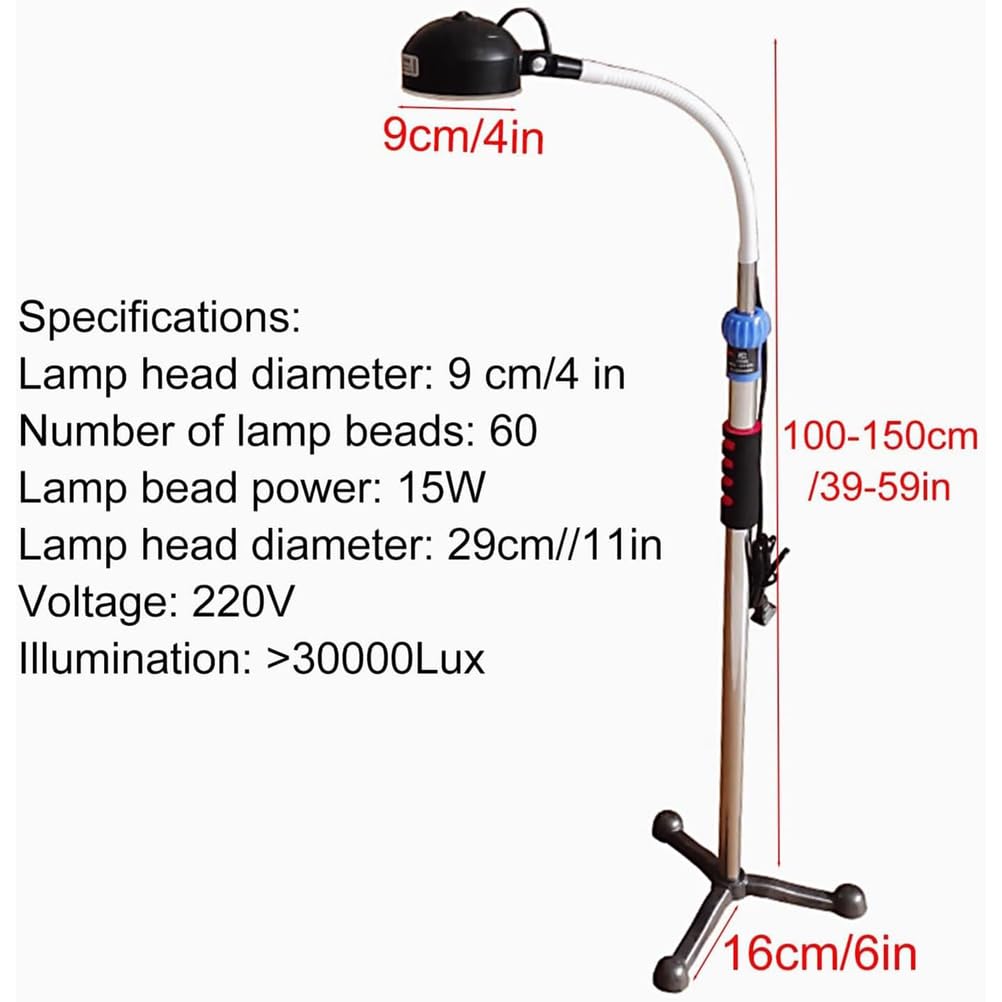 Generisch LED medizinische Untersuchungsleuchte, helles Licht, 360° drehbarer Lampenkopf, für Gynäkologie, Hals-Nasen-Ohren-Heilkunde, Zahnmedizin