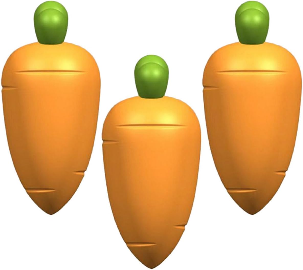 3 Piece Carrot Shape Silicone Bottle Stoppers for Wine Bottles