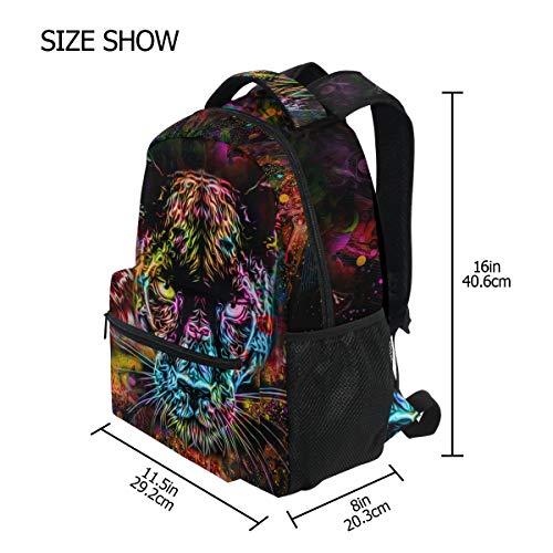Sac à dos panthère léopard durable avec compartiment ordinateur portable