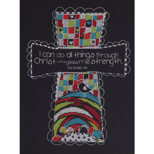 Bucilla I Can Do All Things Counted Cross Stitch Kit, 45952 9.5 by 12.5-Inch