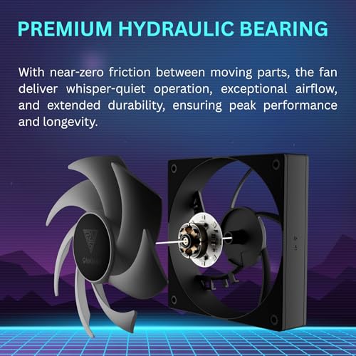 GAMDIAS Notus M1-1203 ARGB Hydraulic Bearing 120MM CASE Fan 3 Pack - Black - image 8