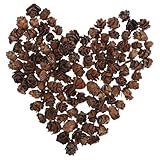 Tofficu Piñas de Navidad de Madera 100 Unidades, Accesorios para Fotos, Mini Piñas Naturales de 2 CM para Decoración de Árbol, Manualidades y Adornos Colgantes Navideños