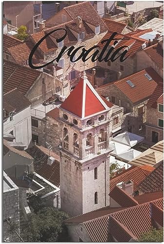 Cartel de viaje vintage de Croacia para decorar las paredes de tu habitación