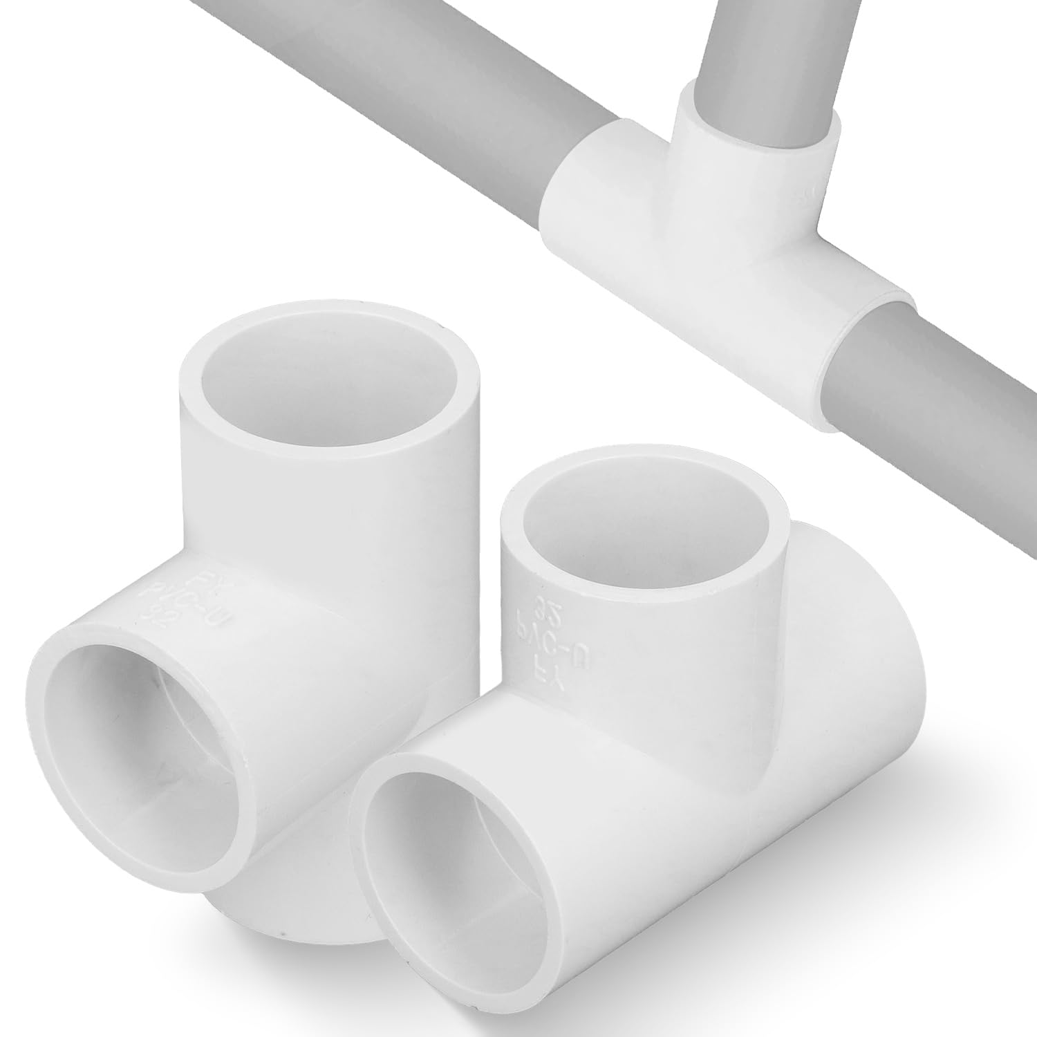 10PCS Raccordi per Tubi a 3 Vie Raccordo a T in Plastica PVC Raccordo Angolare a