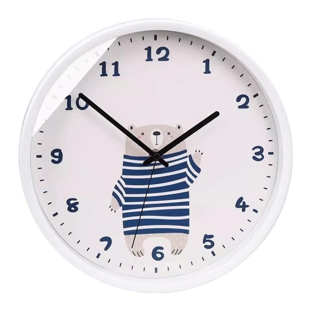 J9V4G6S3B5 Analogue Wall Clock Silent Clock, Living Room Wall Mounted for Room Decoration(White,16 inches)