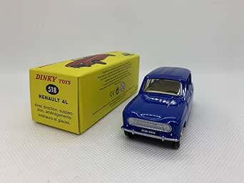 dinky toys 518 renault 4L moule A/B sous l'aile avant et