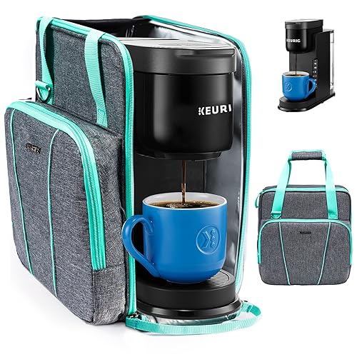 Bagsprite Bolsa De Viaje Para Cafetera Compatible Con Cafetera Keurig K-Express, Funda De Transporte K-Iced Single Serve Coffee Brewer Con Múltiples Bolsillos Para Cápsulas K-Cup, Bolsa De Bagsprite Bolsa De Viaje Para Cafetera Compatible Con Cafetera Keurig K-Express, Funda De Transporte K-Iced Single Serve Coffee Brewer Con Múltiples Bolsillos Para Cápsulas K-Cup, Bolsa De