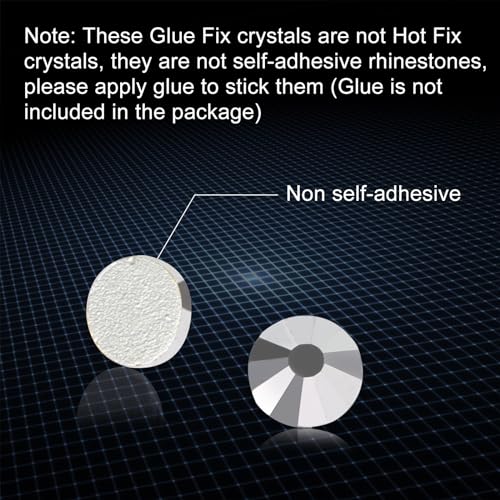 Image of Jollin Crystal Flatback Rhinestones Gems for Crafts 2.8mm SS10, Silver | Glue Fix, 2880pcs Glass Rhinestones for Bedazzling, Clothes, Tumblers, Nail Art, Shoes, Bags, Caps & Accessories Decoration