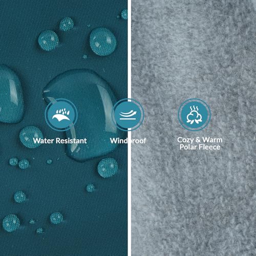 Wintermantel für Kleine Hunde, Winterjacke wasserdichte Hundejacke Hundeweste Winter Fleece Winddicht Outdoor jacken Chihuahua Hundemantel Französische Bulldogge(Dunkelgrün, S)