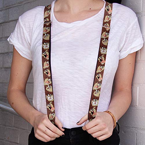 Men's Suspenders Tasmanian Devil Expressions Brown Buckle-Down - 2