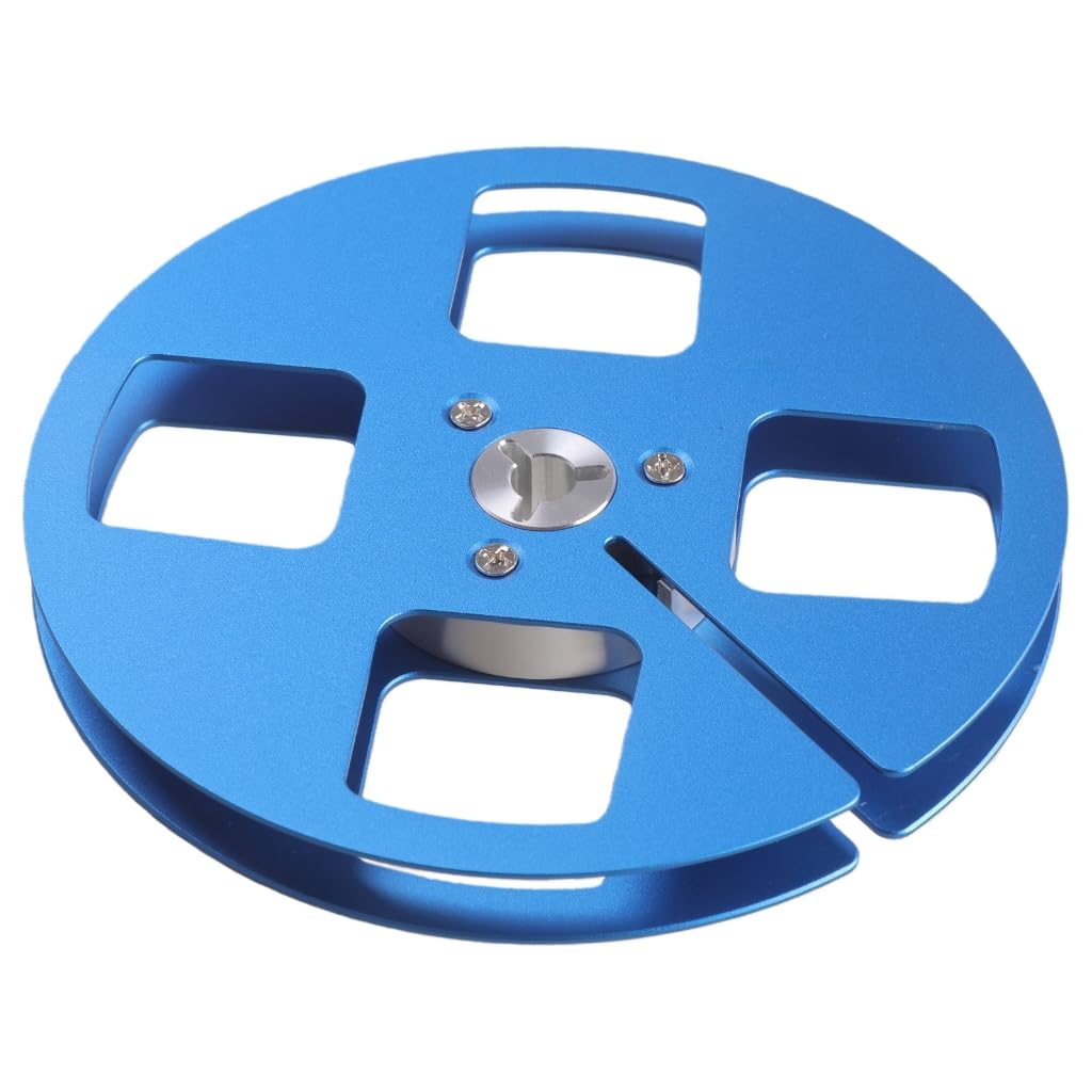 Tsophreniq 5inch Aluminum Empty Tape Reel for 1/4 Tape Recorders 4 Hole Design for Stable