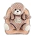 PERLETTI Kuscheltier Teddybär Rucksack für Kinder mit Plüschtier Bär - Pluschspielzeug Weich Flauschig und Kindergarten Schultasche mit Tasche - 3 4 5 Jahren Baby Kindertasche 27x21x9 cm (Braunbär)