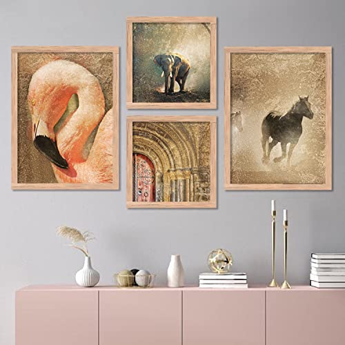 Image of Kotart Paintings Modern Art Wall Decor Framed Paintings for Bedroom Room Living Room - Framed Wall Posters /Paintings with Frame - Paintings for Wall Decoration Set of 4 (Art 8, Small (10x13 or 10x10 inch))