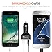 Quick Charge 2.0 Car Charger, Trianium 36W Dual USB Output Smart Port with Qualcomm Quick Charge 2.0 Compatible with Galaxy S20 Ultra/S10/S10e/S10+/S9/S8/S7/Edge, LG, Moto, Nexus, iPhone and More