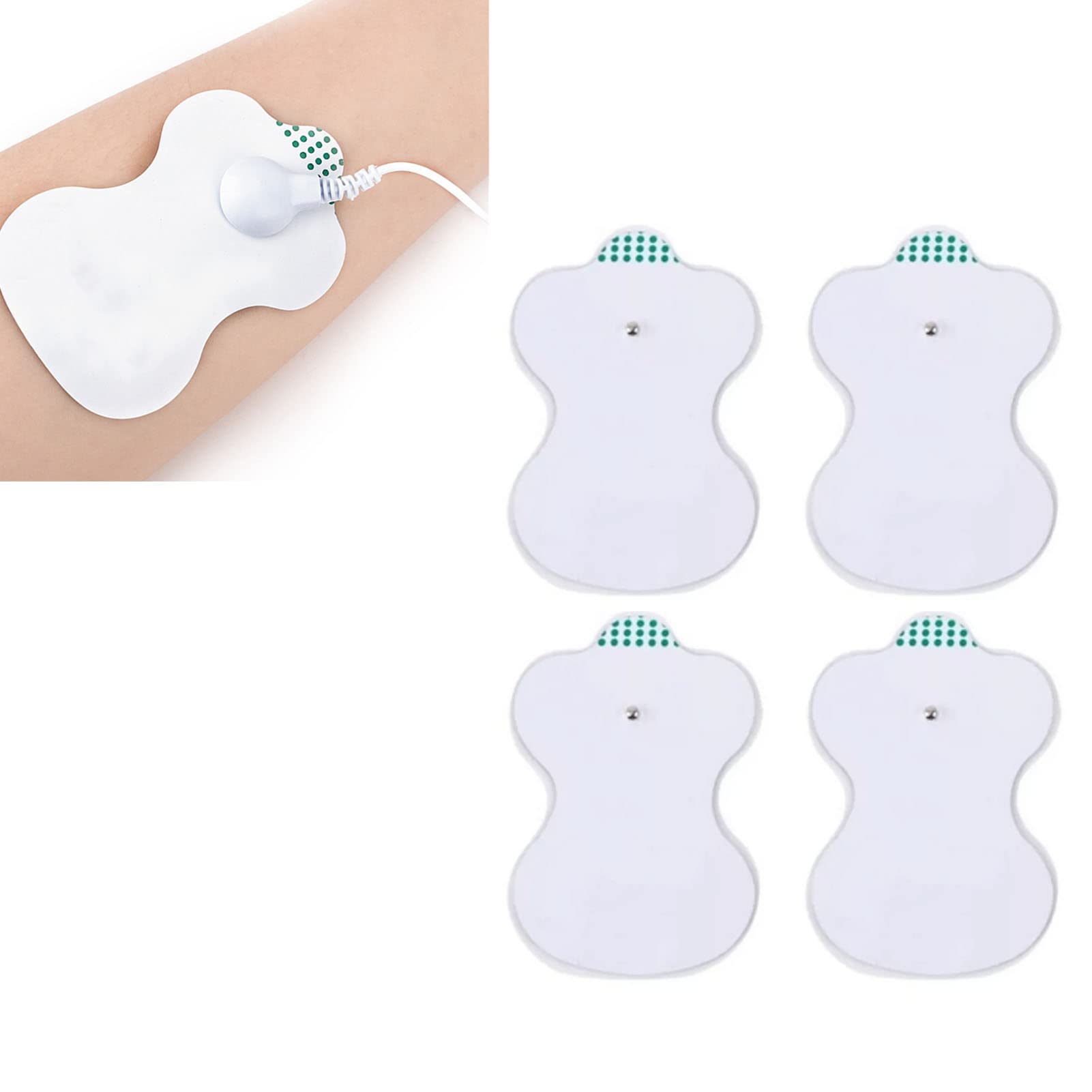 TENS Lot de 50 électrodes réutilisables, pour électrodes thérapeutiques, pour instrument de massage, physiothérapie, masseur corporel