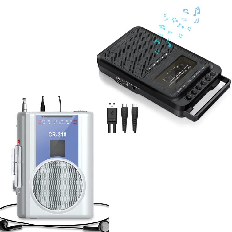 Garsent Kassettenrecorder UKW-AM-Radio, Tragbarer P Produktbild-Vorschau 8