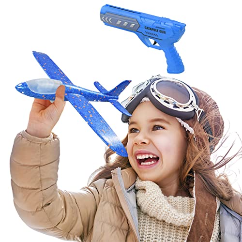 Brinquedo lançador de avião - 2 Flight Mode Catapult Plane Toy for Kids | Brinquedo voador de espuma