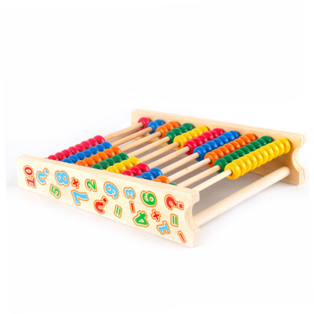 Ábaco para Niños de Madera 10 Niveles Colorido Marco de Cálculo Educativo Juguetes Matemáticos Infantiles Educación Temprana Desarrollo Intelectual Color Aleatorio