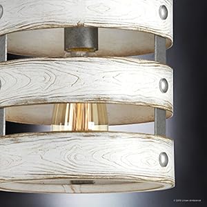 Urban ambiance luxury modern farmhouse pendant light small size 10 h x 85 w with rustic style elements galvanized steel finish uhp2473 from the adelaide collection  urban country home decor