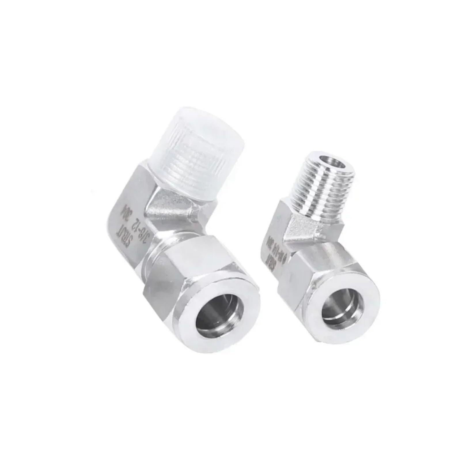 Codo forjado 3000 1/8 "1/4" 3/8 "1/2" BSPT macho X 6 8 10 12 Mm Unión de compresión tubo 304 316 acoplador montaje tubería inoxidable
